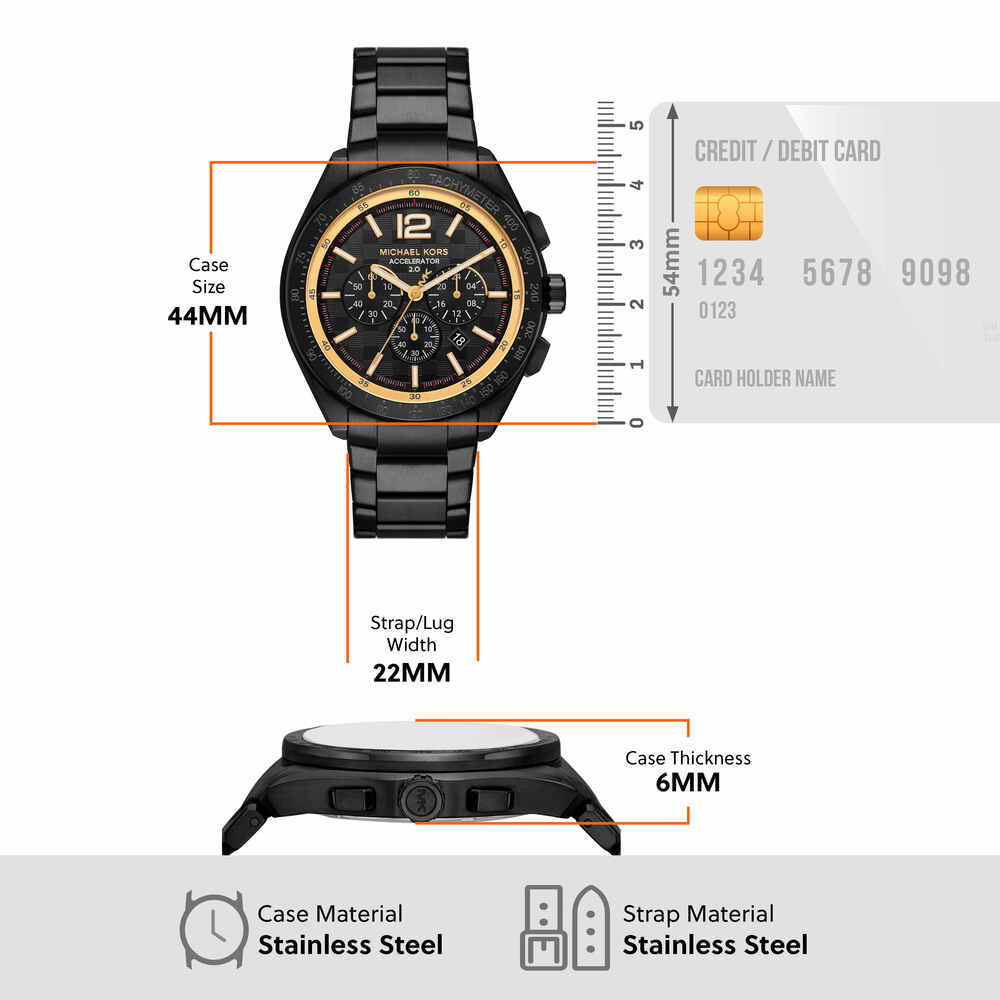 Accelerator 2.0 Chronograph Black Stainless Steel Watch