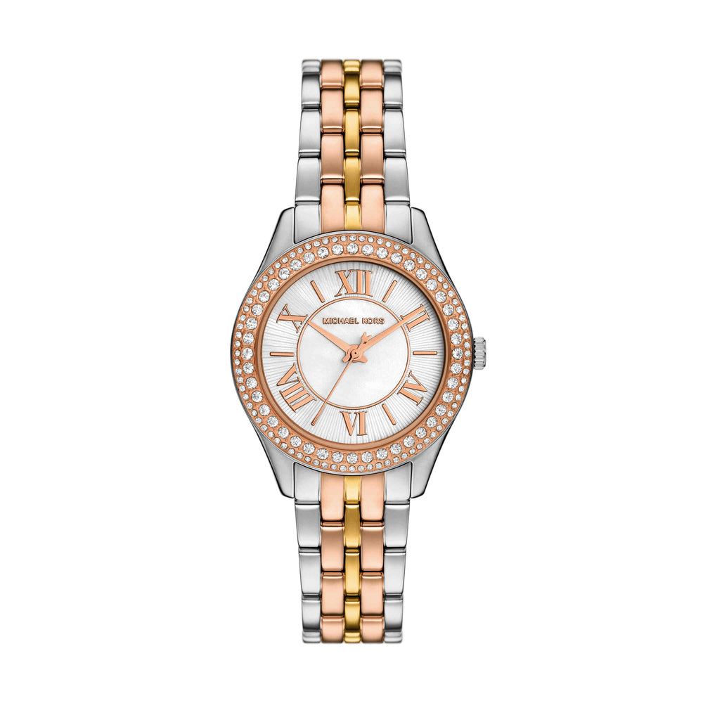 Harlowe Three-Hand Tri-Tone Stainless Steel Watch