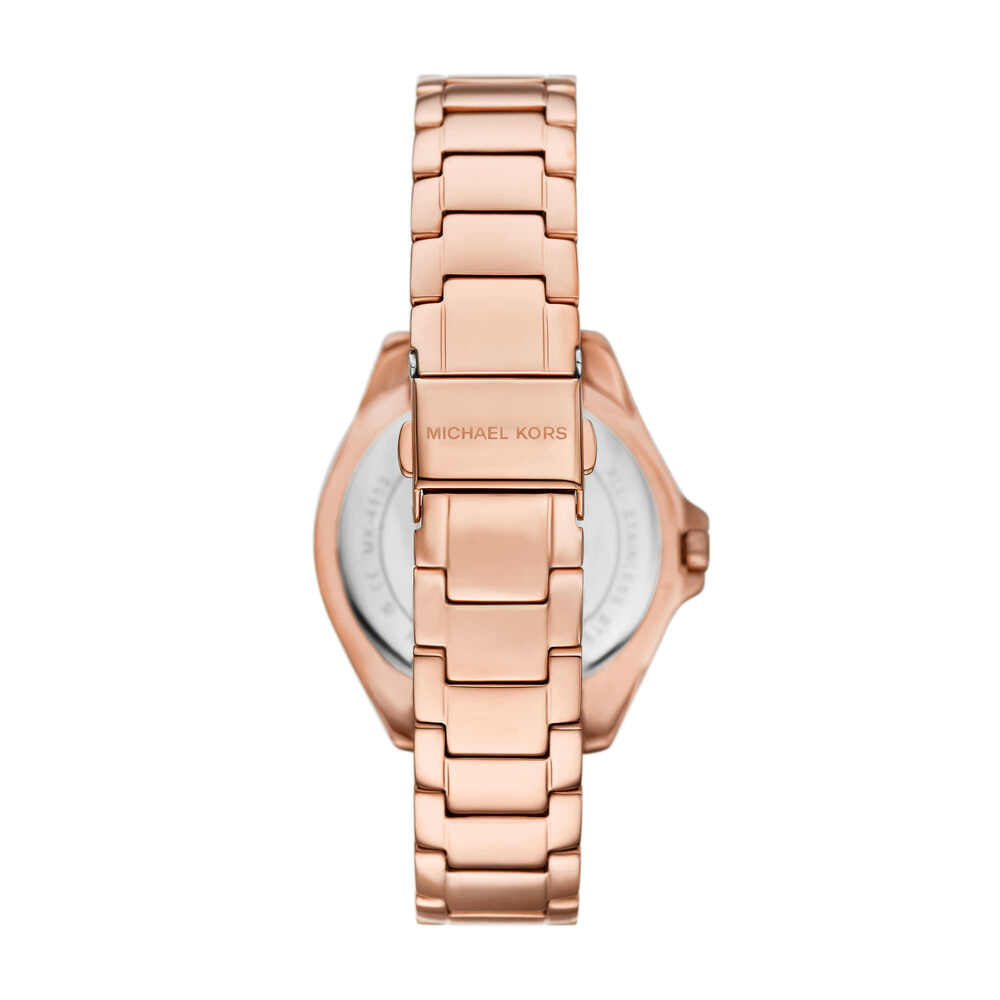 Kacie Three-Hand Rose Gold-Tone Stainless Steel Watch