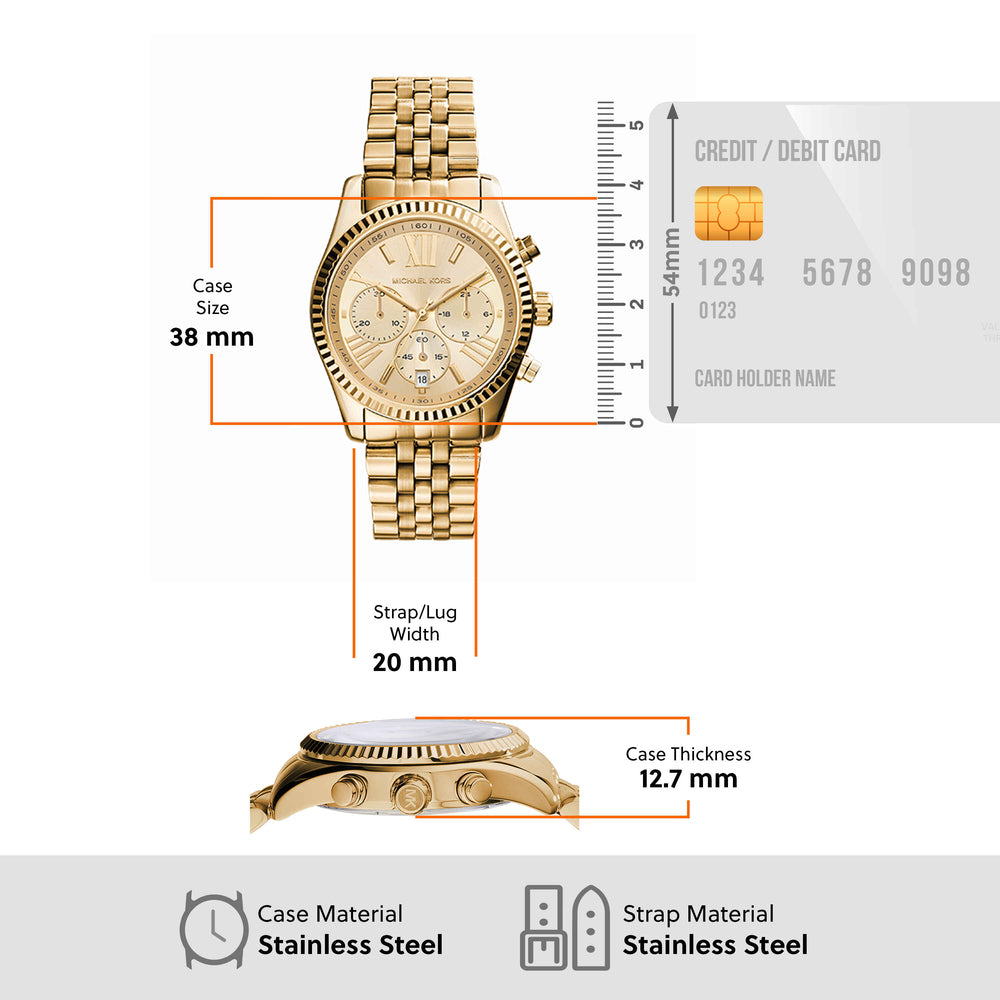 Lexington Chronograph Gold-Tone Stainless Steel Watch