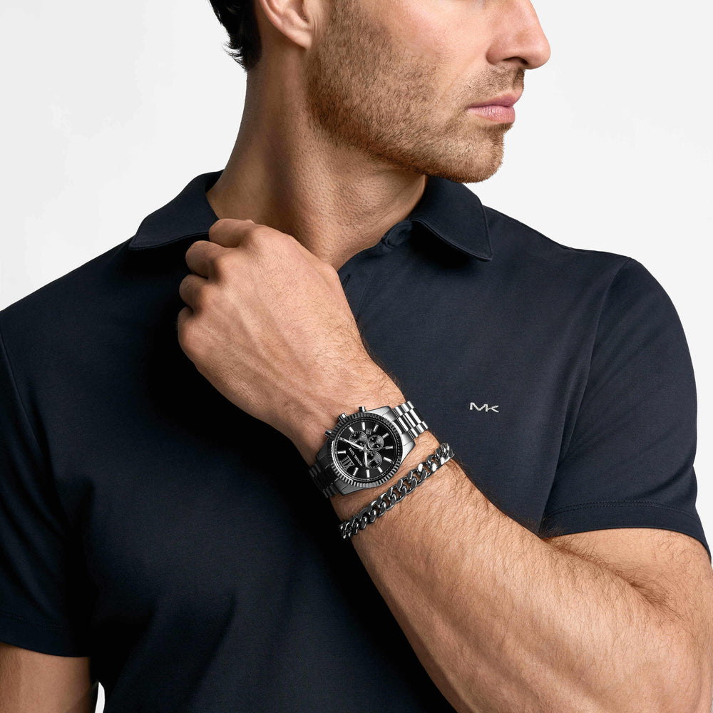 Lexington Chronograph Gunmetal Stainless Steel Watch Set