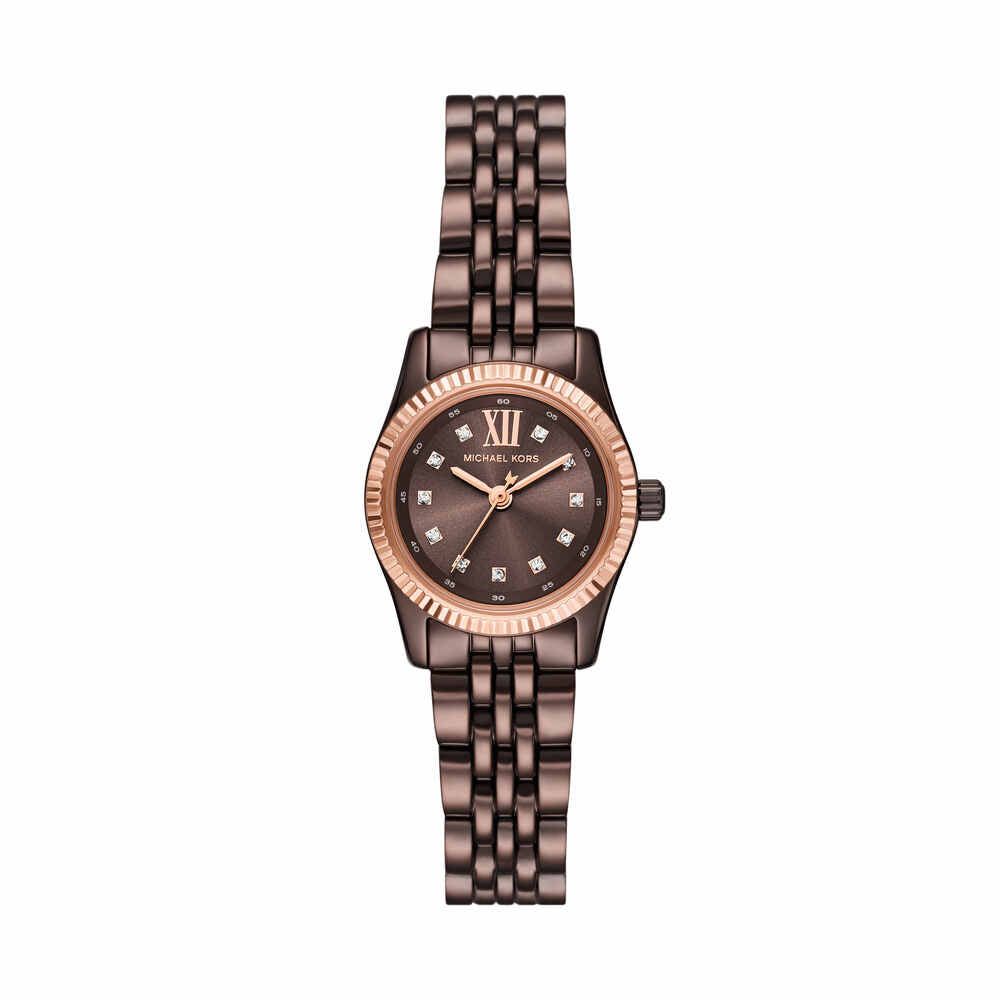 Lexington Three-Hand Chocolate Stainless Steel Watch