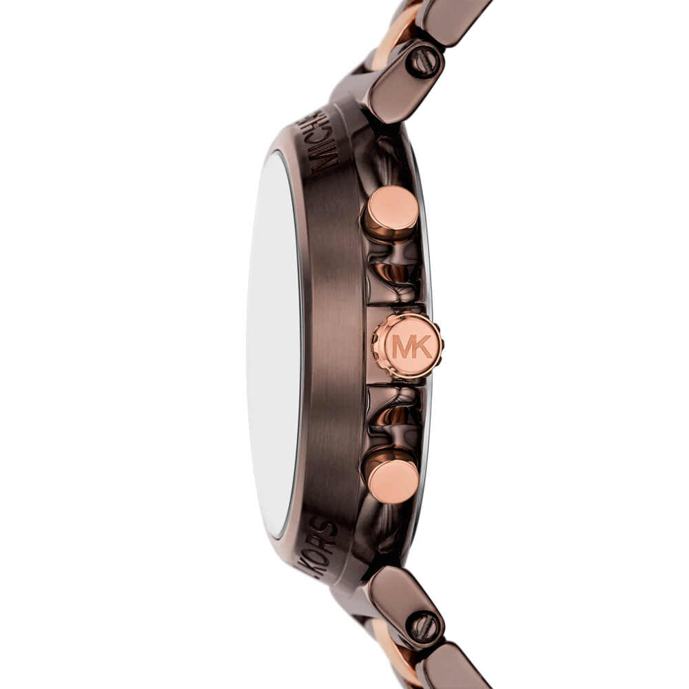 Maren Chronograph Chocolate and Rose Gold-Tone Stainless Steel Watch