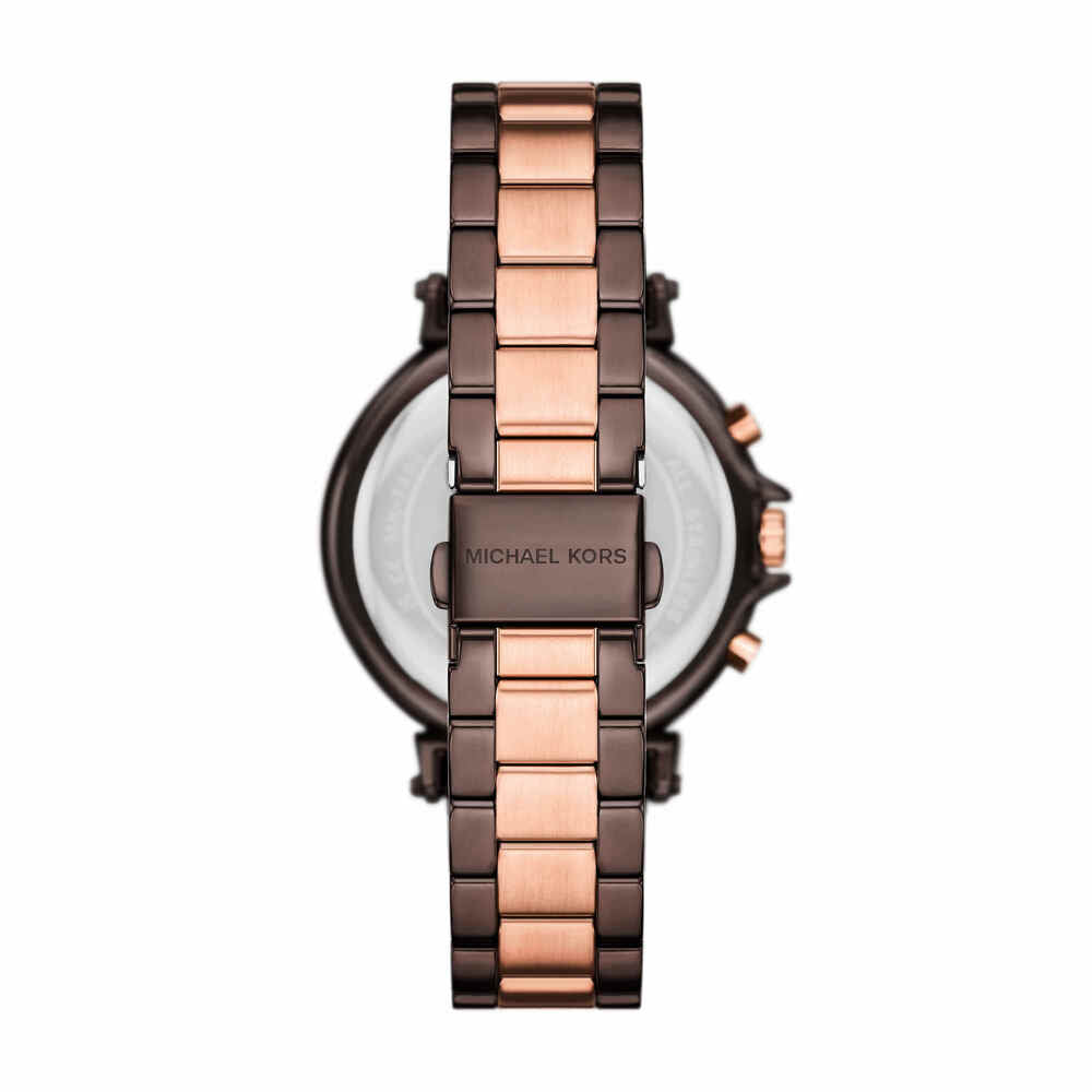 Maren Chronograph Chocolate and Rose Gold-Tone Stainless Steel Watch