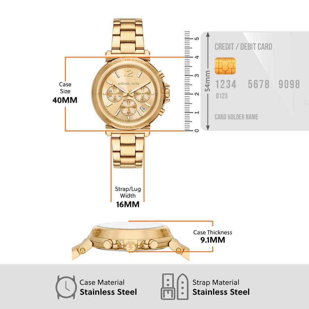 Maren Chronograph Gold-Tone Stainless Steel Watch
