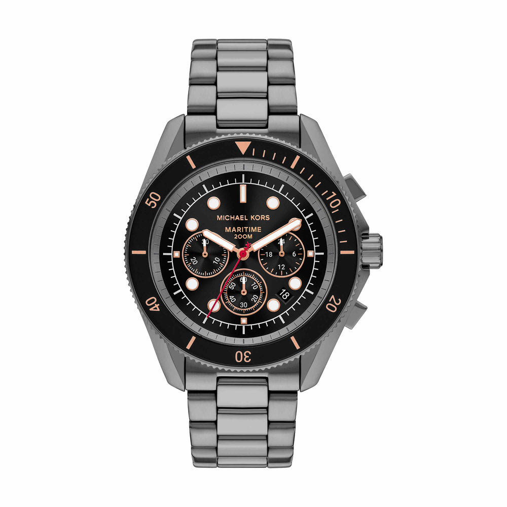 Maritime Chronograph Gunmetal Stainless Steel Watch