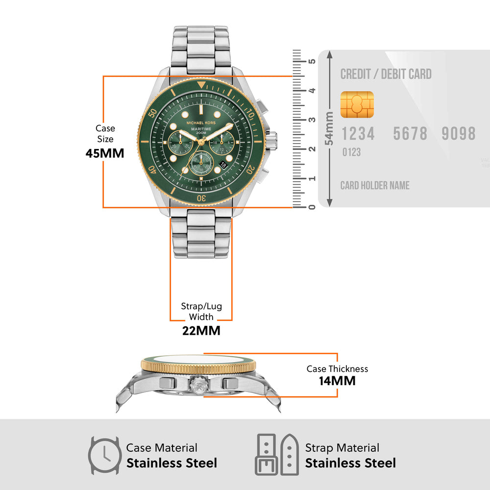 Maritime Chronograph Stainless Steel Watch