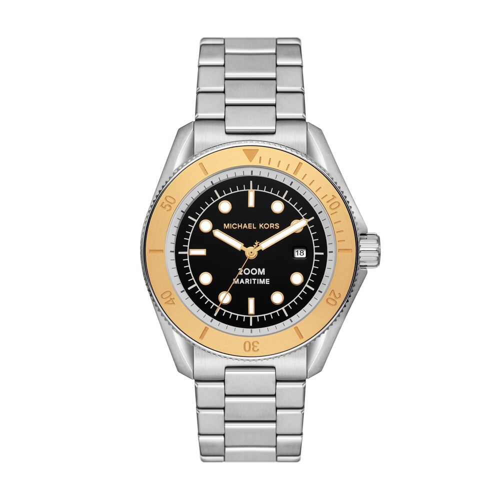 Maritime Three-Hand Date Stainless Steel Watch