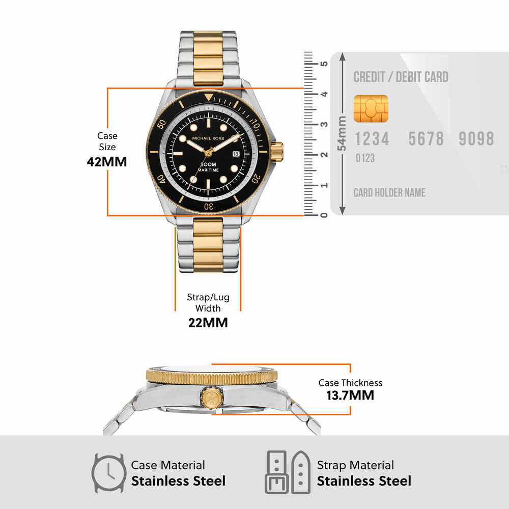 Maritime Three-Hand Two-Tone Stainless Steel Watch