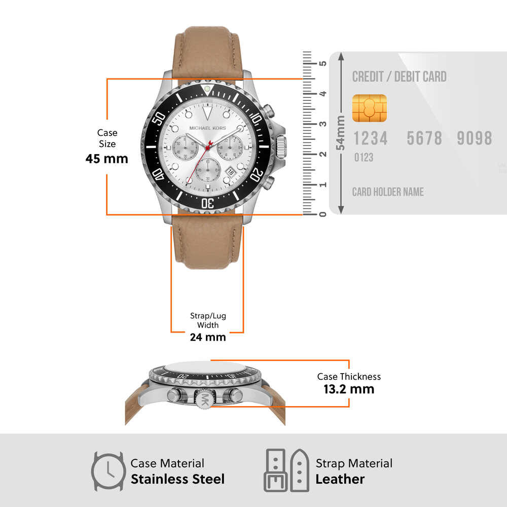 Men's Everest Chronograph Camel Leather Watch