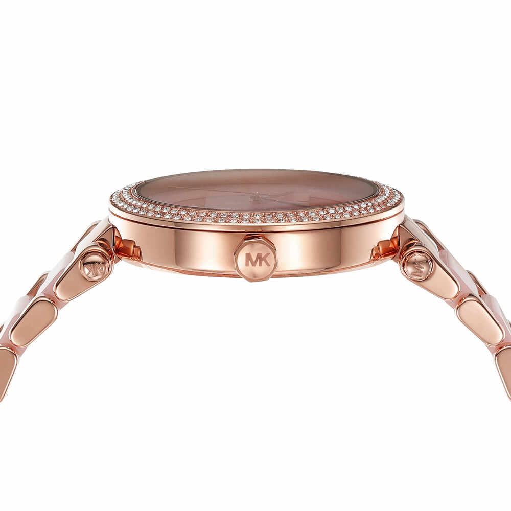 Parker Three-Hand Blush Acetate and Rose Gold-Tone Stainless Steel Watch