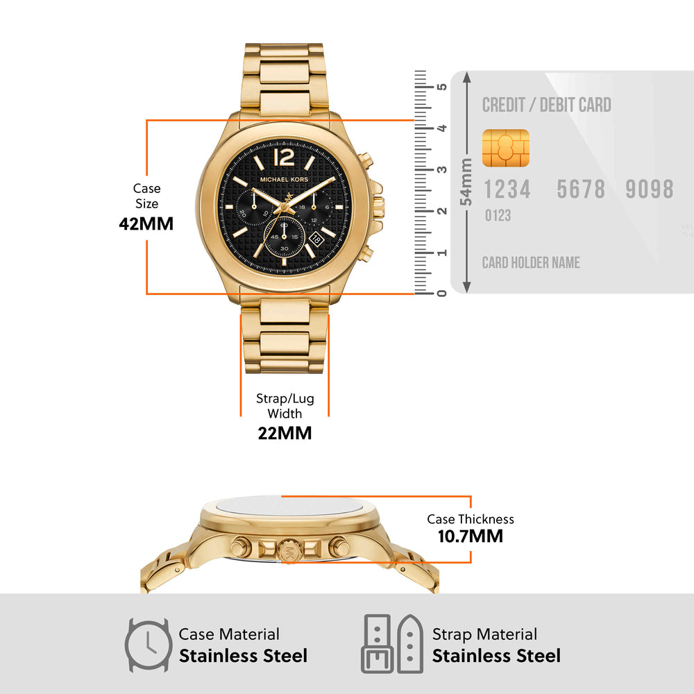 Sage Chronograph Gold-Tone Stainless Steel Watch