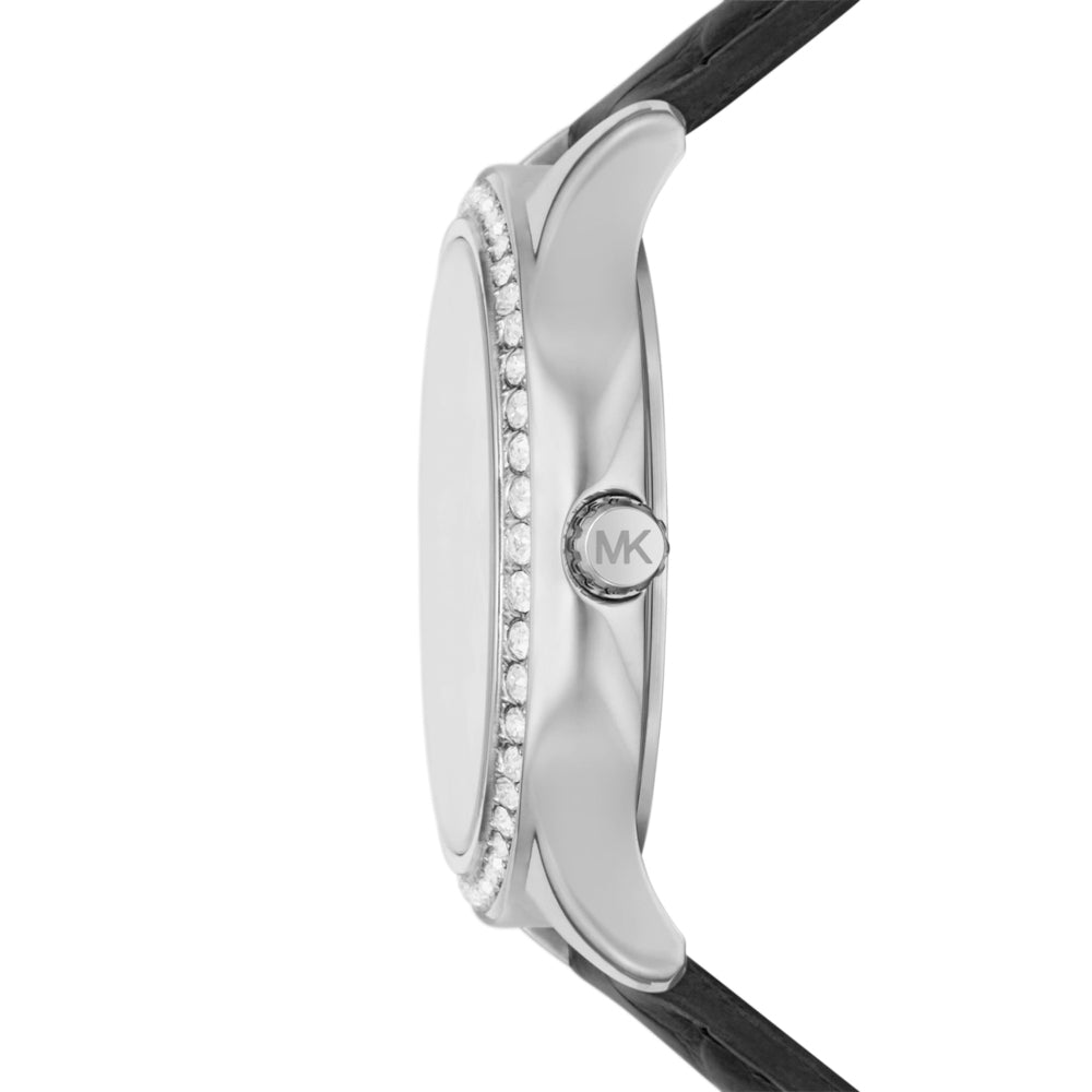 Sage Women Mother Of Pearl Leather Watch