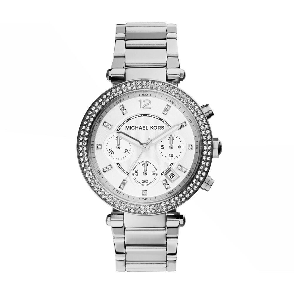 Silver-Tone Glitz Parker Watch