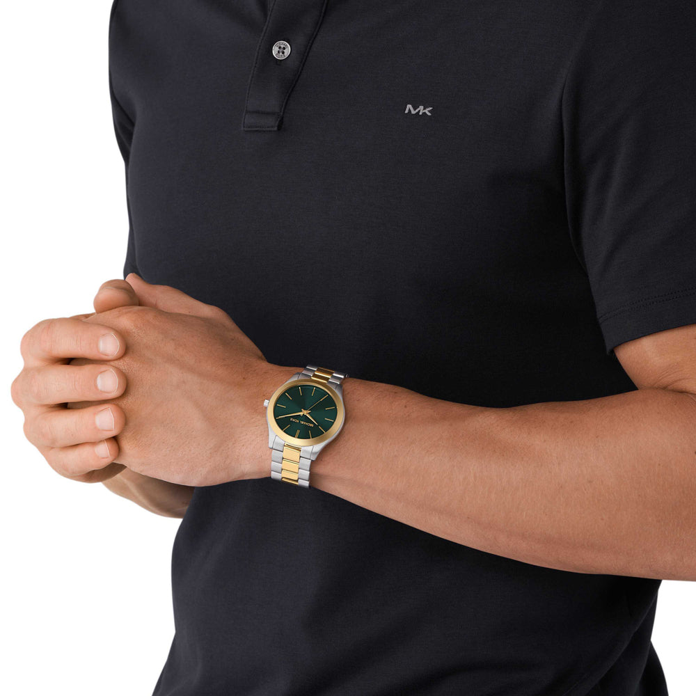 Slim Runway Three-Hand Two-Tone Stainless Steel Watch