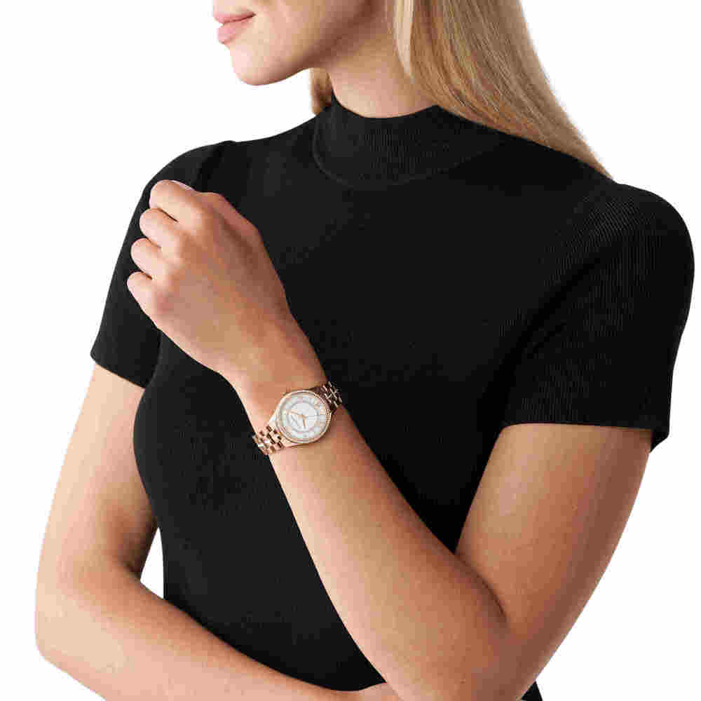 Women's Lauryn Three-Hand Rose Gold-Tone Stainless Steel Watch