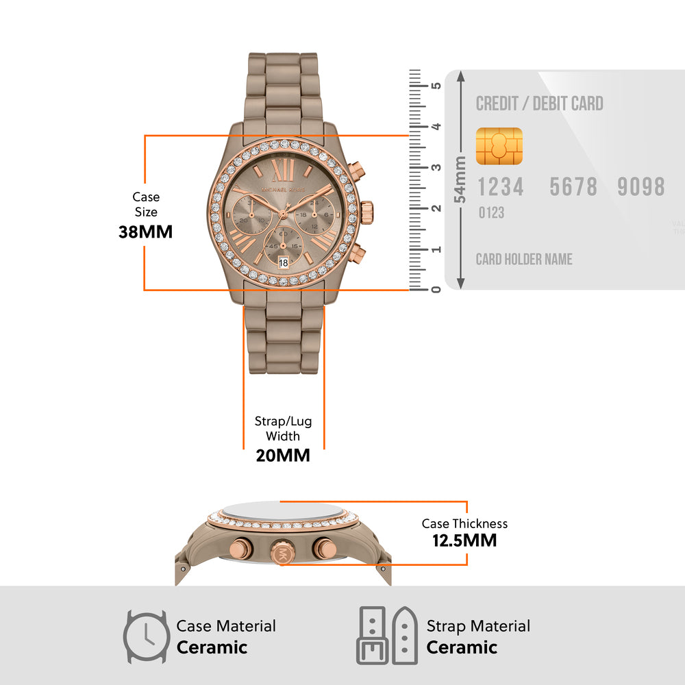 Women's Lexington Chronograph Nude Ceramic Watch