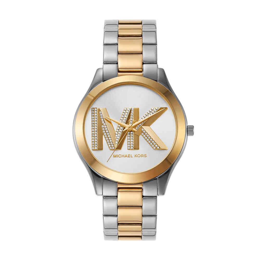 Women's Slim Runway Three-Hand Two-Tone Stainless Steel Watch