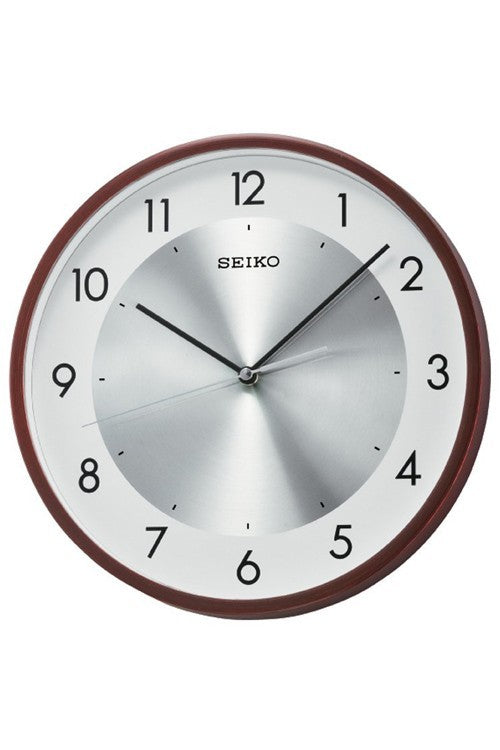 Modern Silver and White Dial Clock