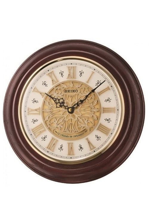 Clocks Oak Wood Musical with Ornamental Dial and Roman Numerals