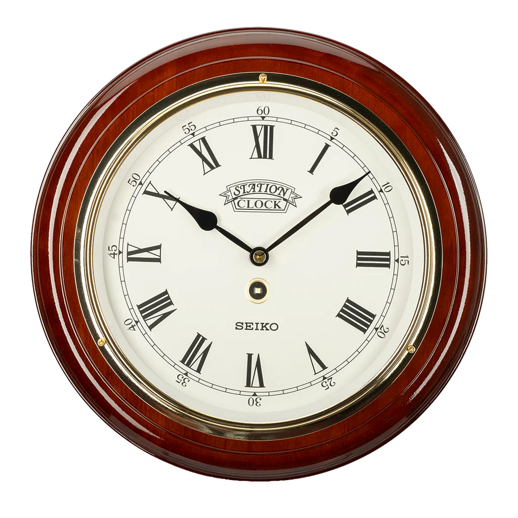 Alder Wood Clock with Roman Numerals