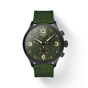 tissot watch with green strap