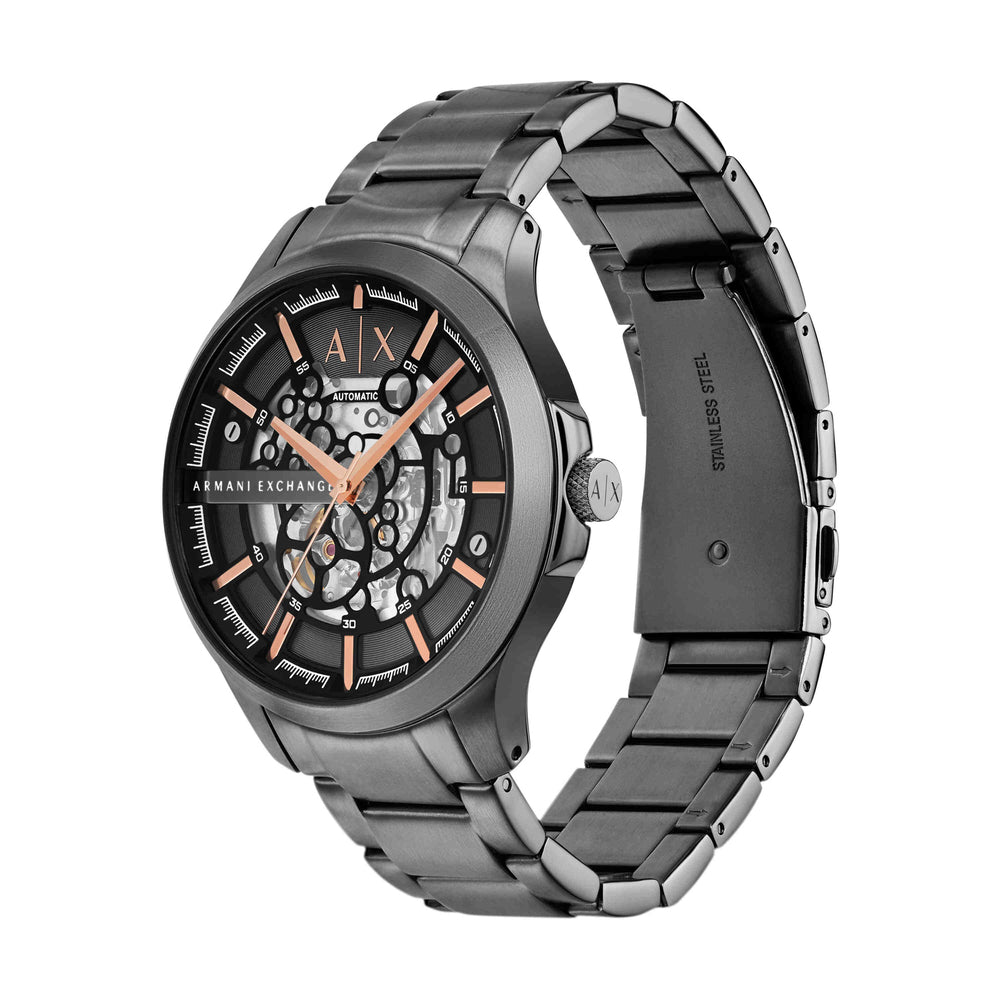Automatic Gunmetal Stainless Steel Watch