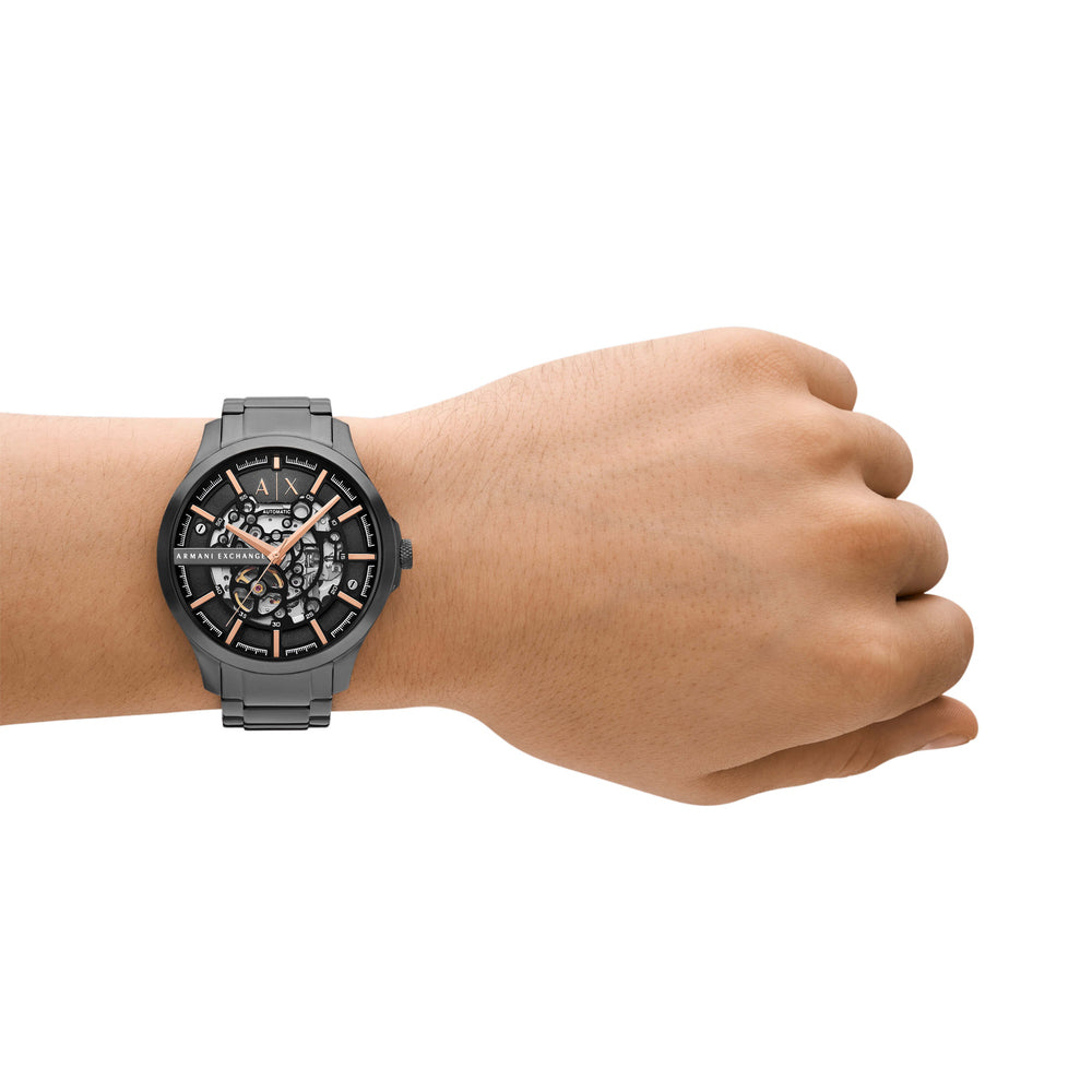 Automatic Gunmetal Stainless Steel Watch