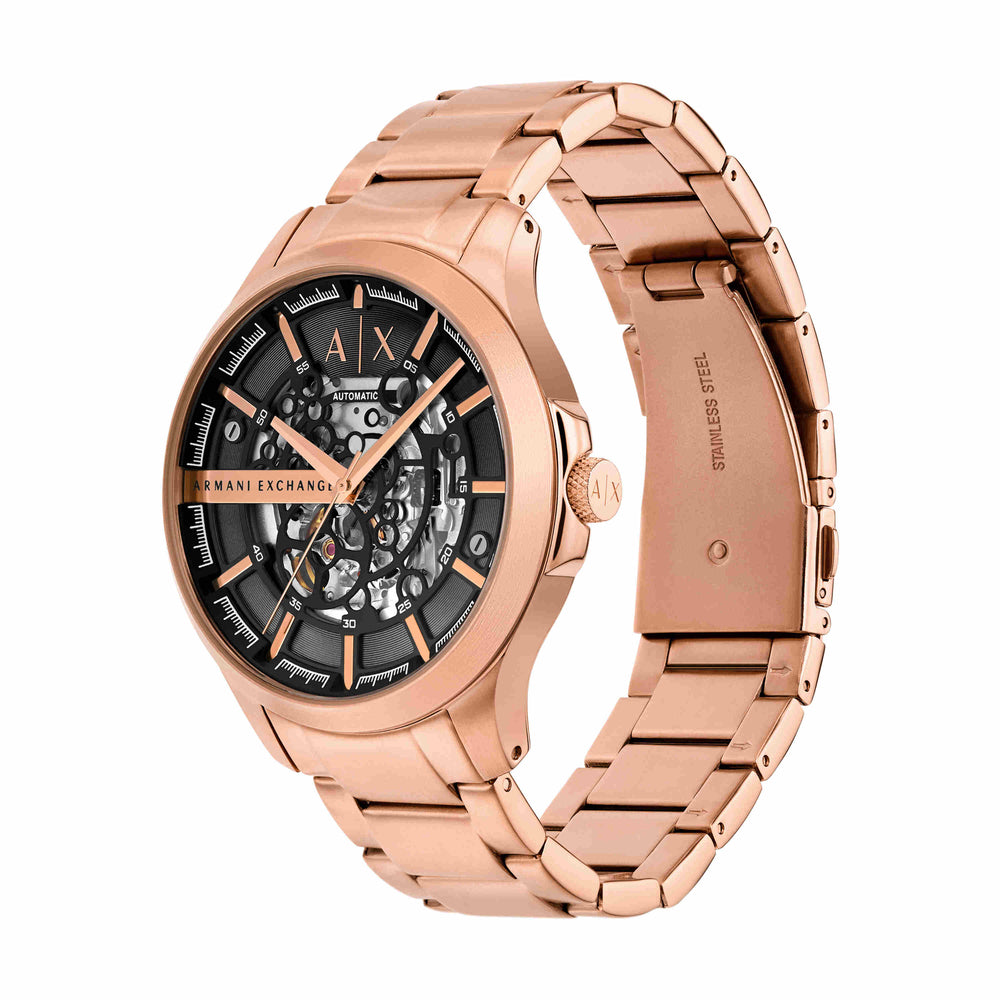 Automatic Rose Gold-Tone Stainless Steel Watch