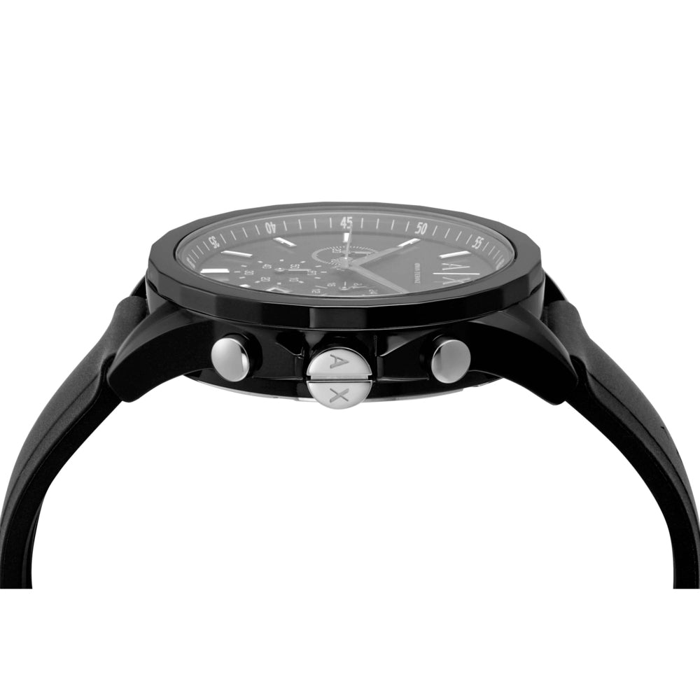 Chronograph Black Silicone Watch