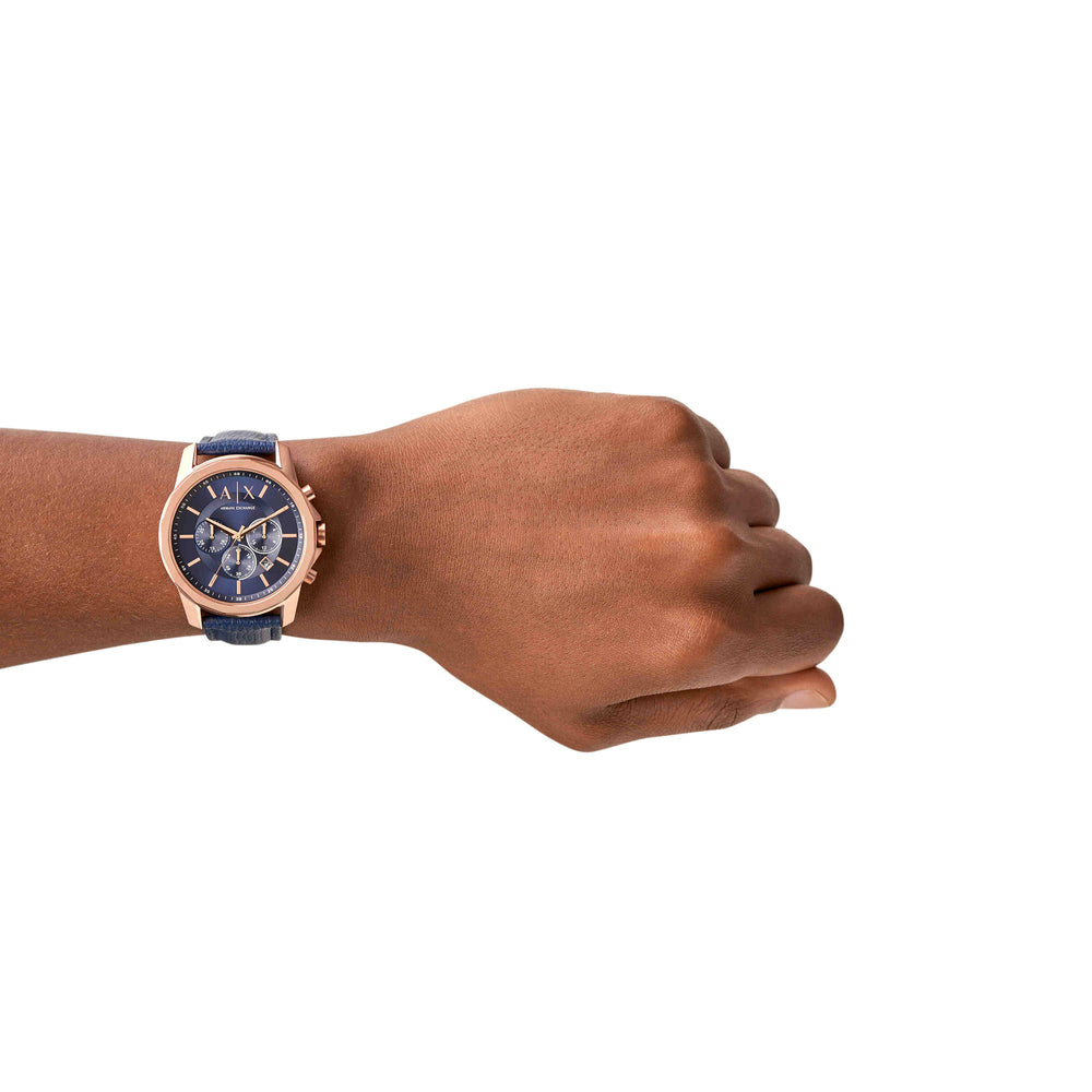 Chronograph Blue Leather Watch