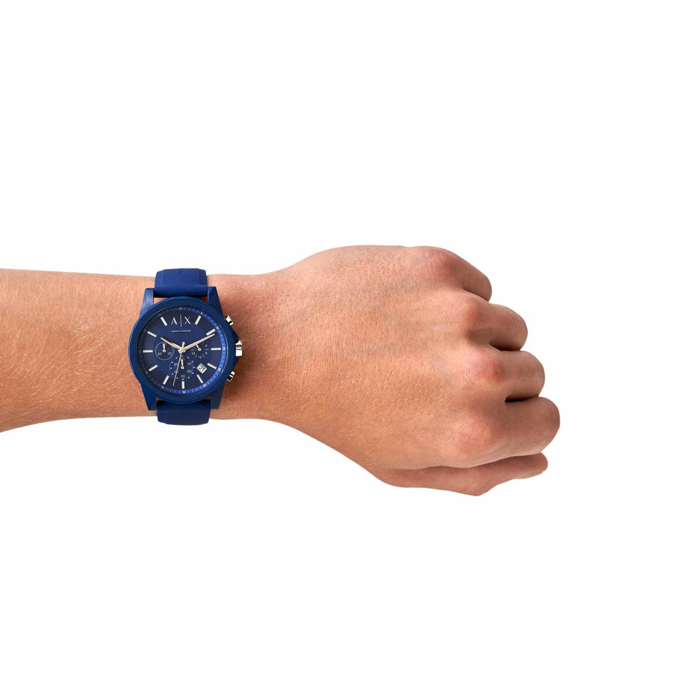 Chronograph Blue Silicone Watch