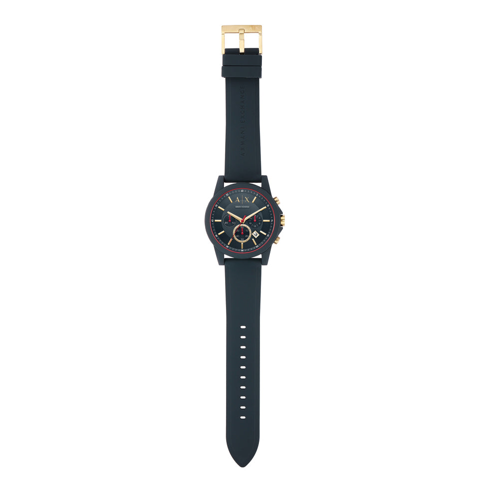 Chronograph Blue Silicone Watch