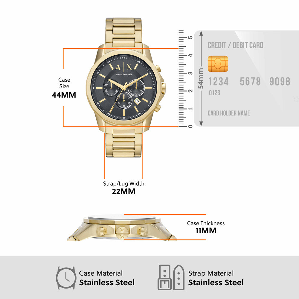 Chronograph Gold-Tone Stainless Steel Watch