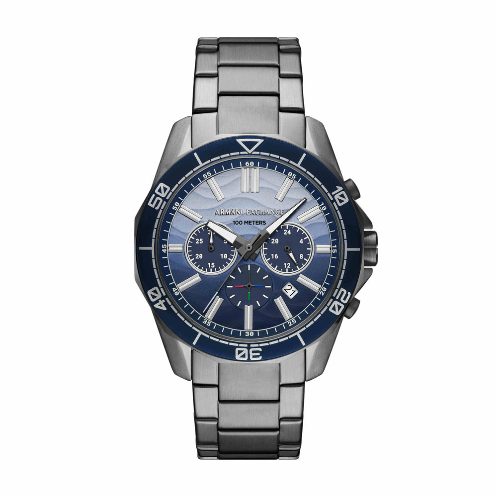 Chronograph Gunmetal Stainless Steel Watch