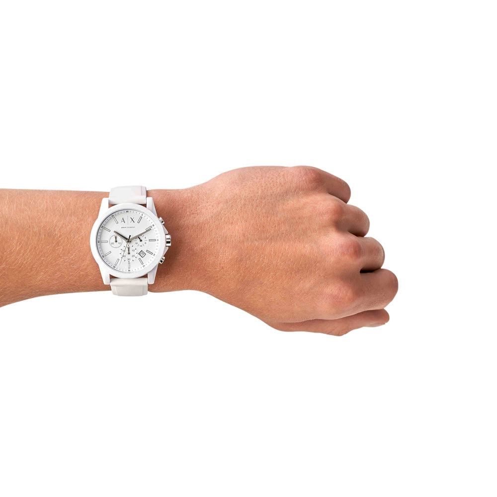 Chronograph White Silicone Watch