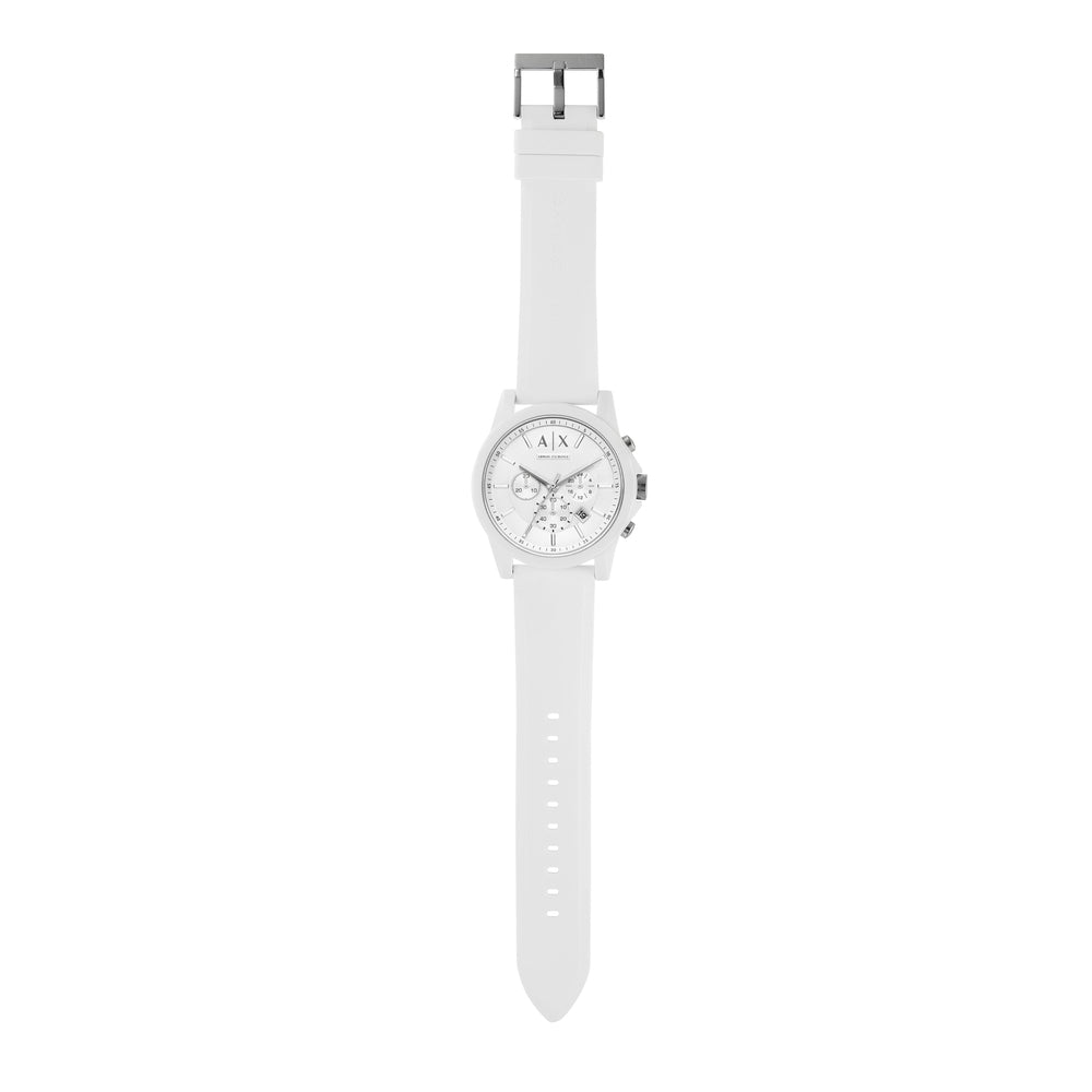 Chronograph White Silicone Watch