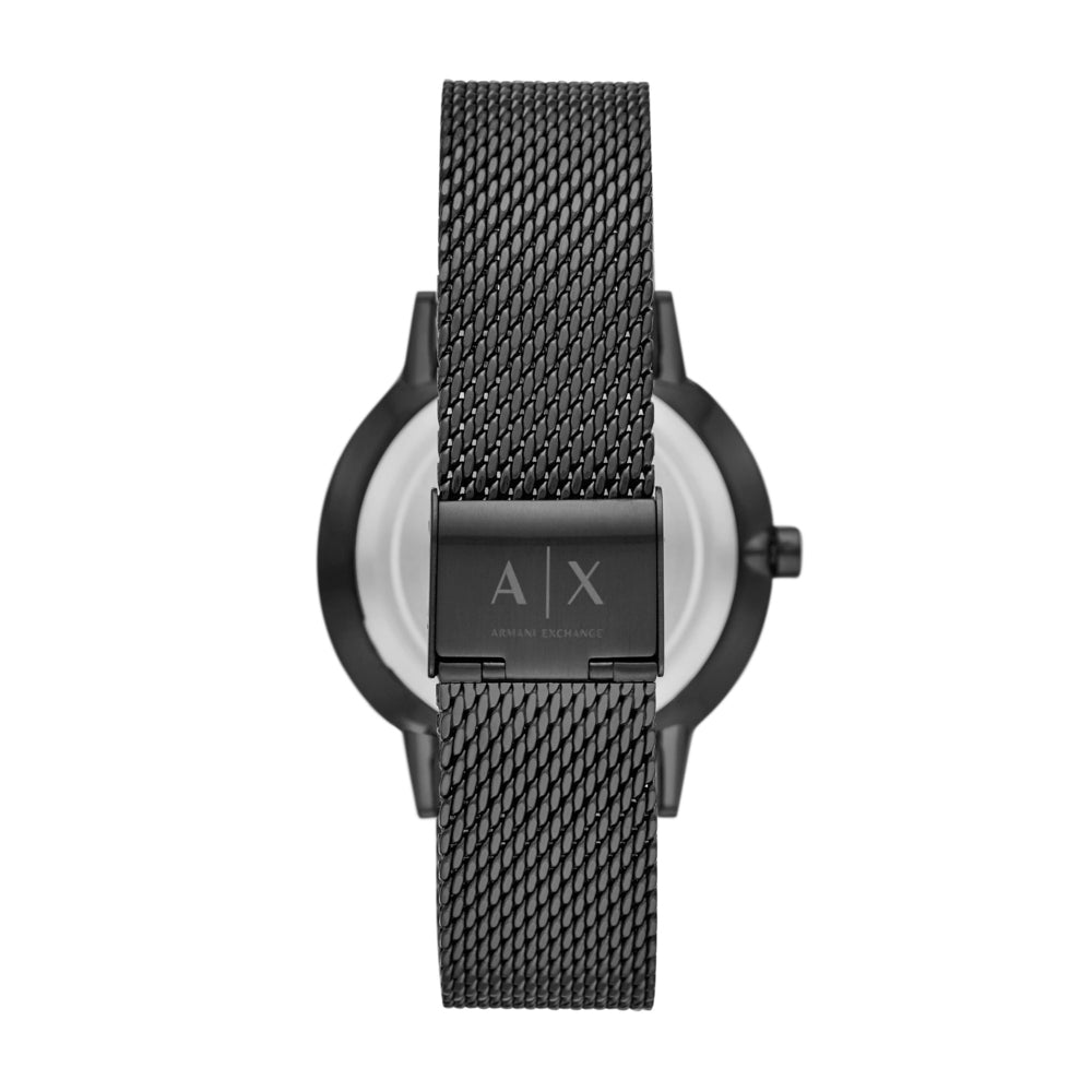 Multifunction Black Stainless Steel Mesh Watch
