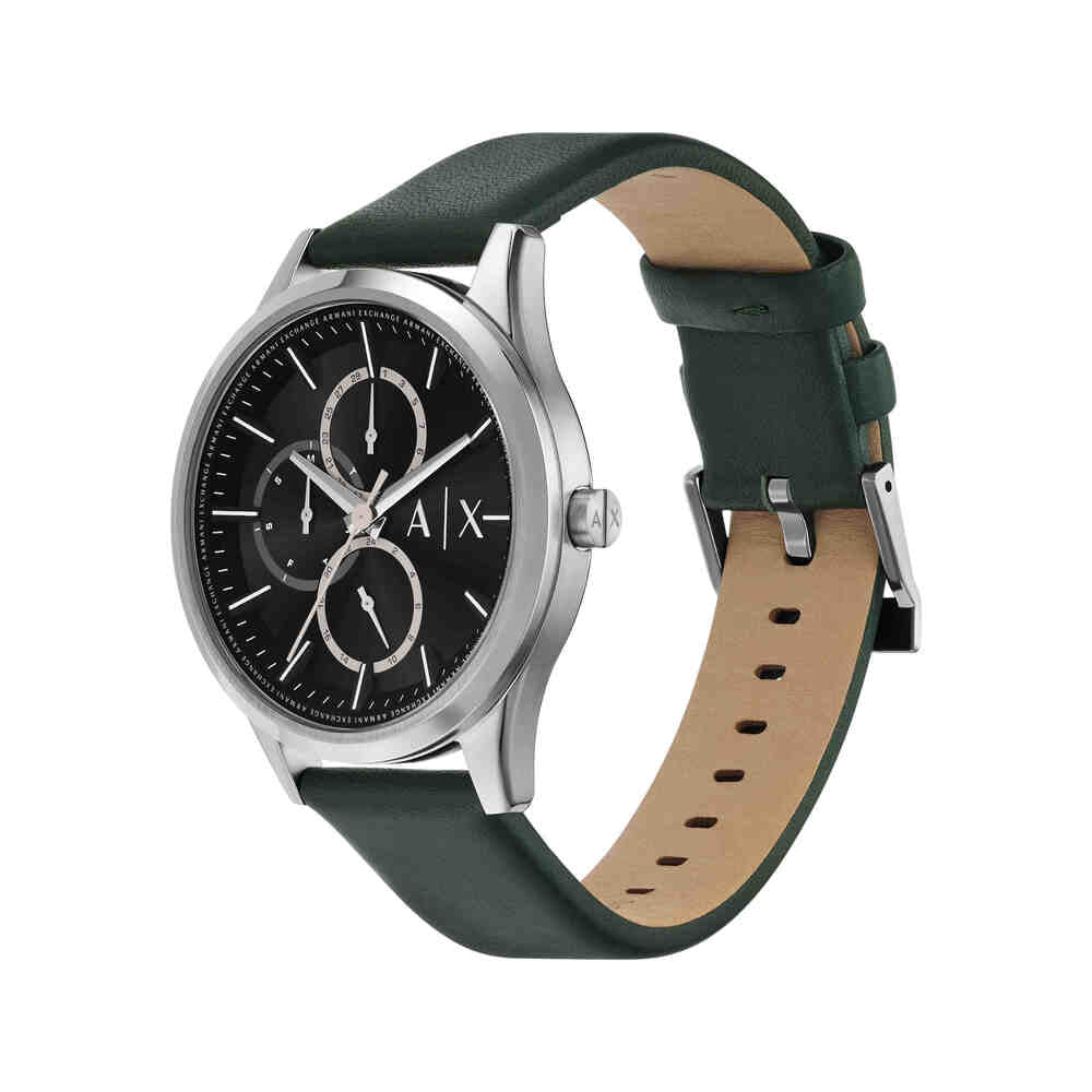 Multifunction Green Leather Watch