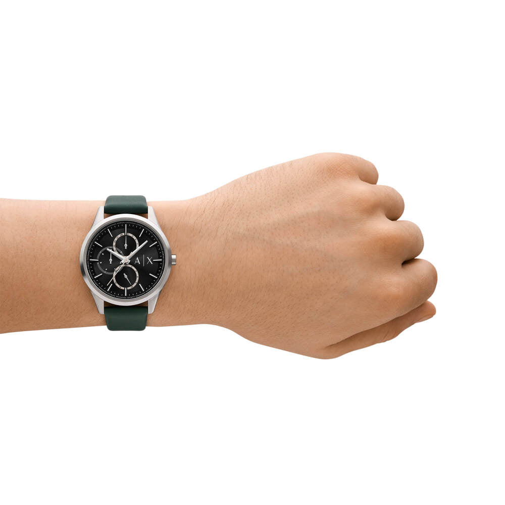 Multifunction Green Leather Watch