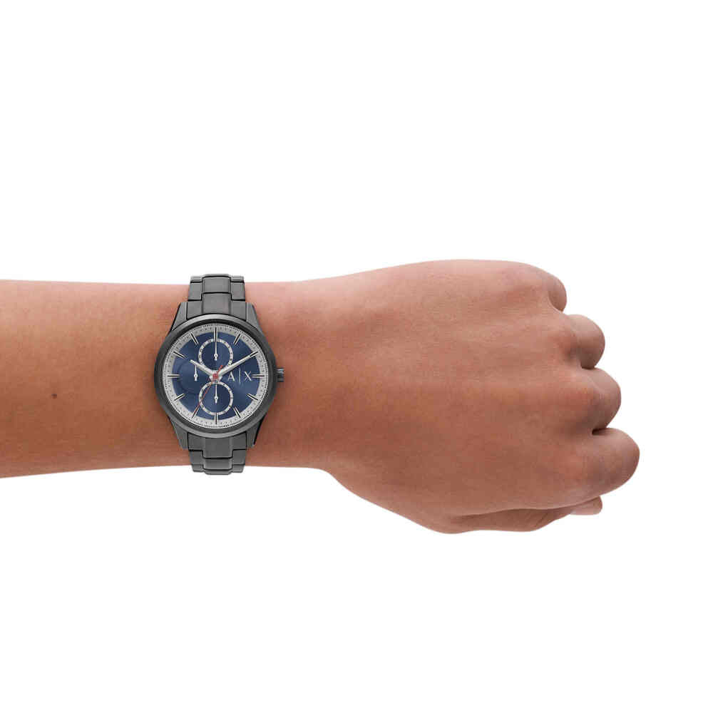 Multifunction Gunmetal Stainless Steel Watch