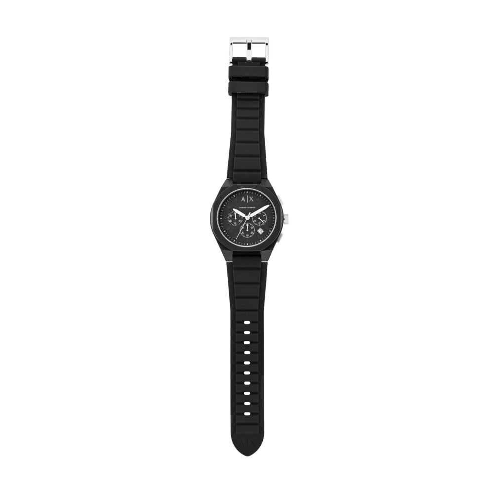 Sync Chronograph Black Silicone Watch