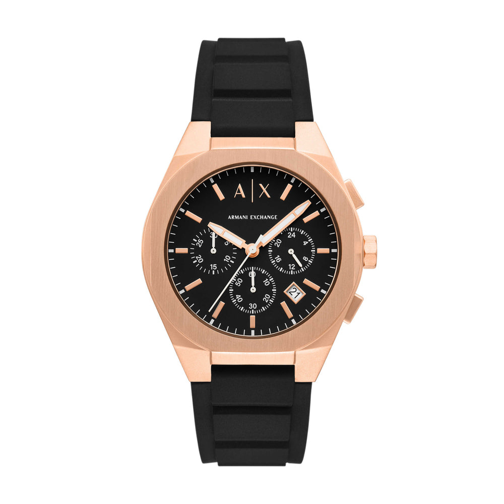 Sync Chronograph Black Silicone Watch