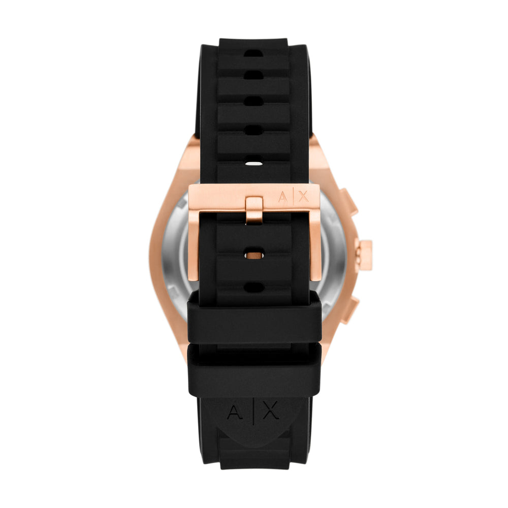 Sync Chronograph Black Silicone Watch