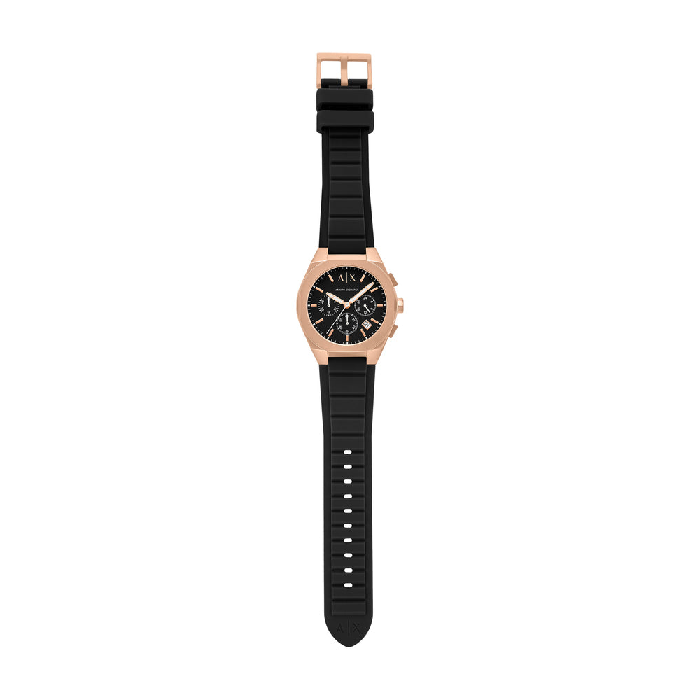 Sync Chronograph Black Silicone Watch