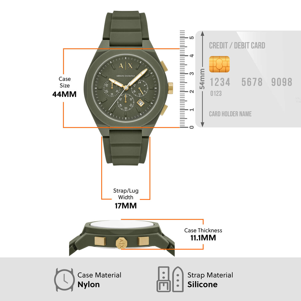 Sync Chronograph Green Silicone Watch