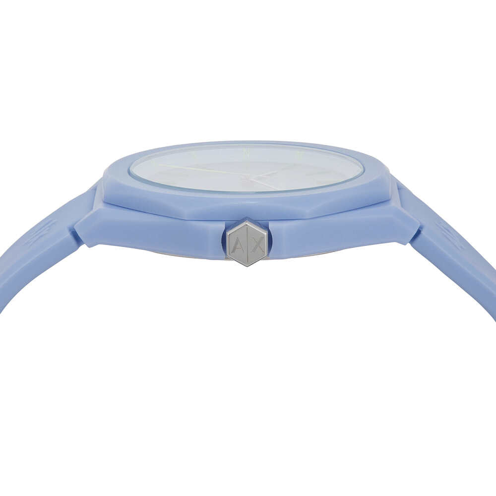 Three-Hand Blue Silicone Watch