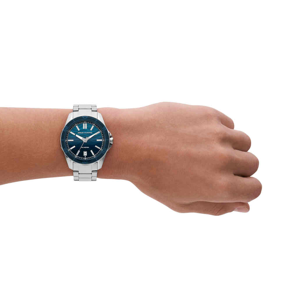 Three-Hand Date Stainless Steel Watch