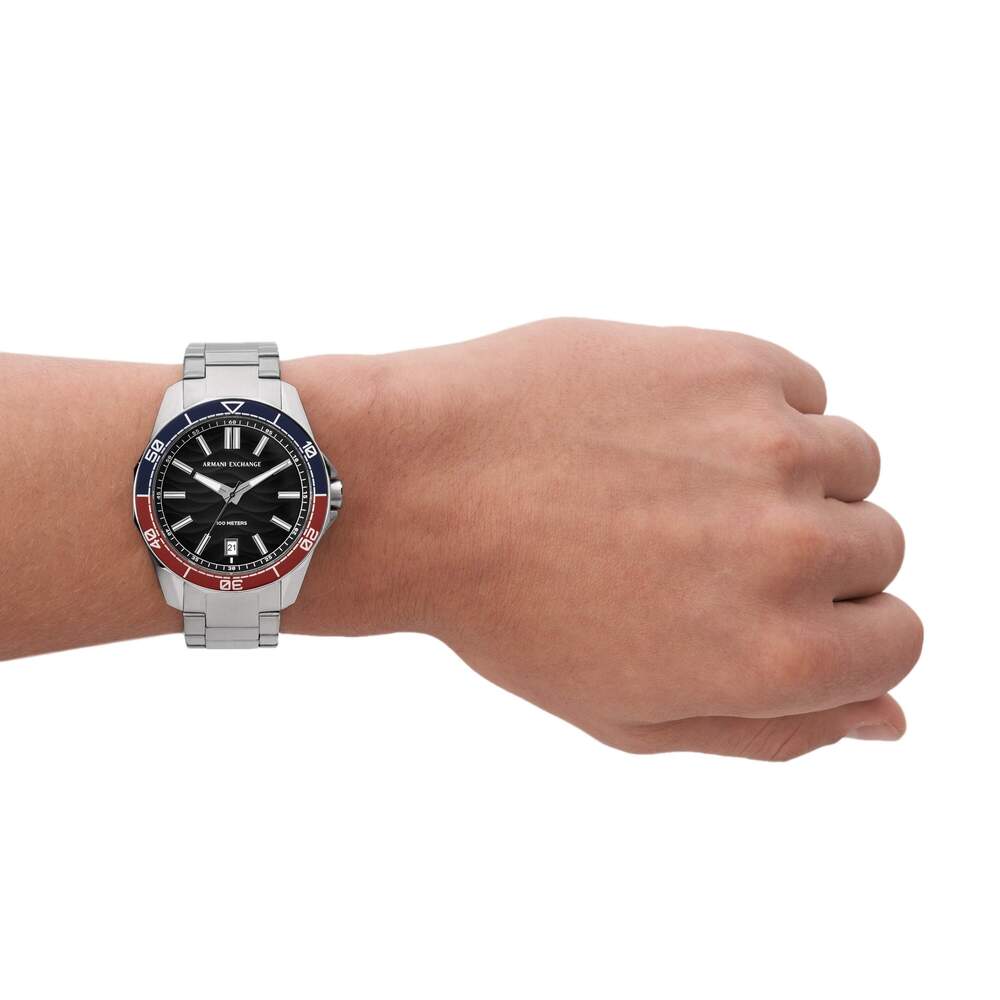 Three-Hand Date Stainless Steel Watch