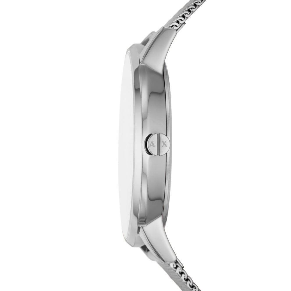 Three-Hand Stainless Steel Mesh Watch
